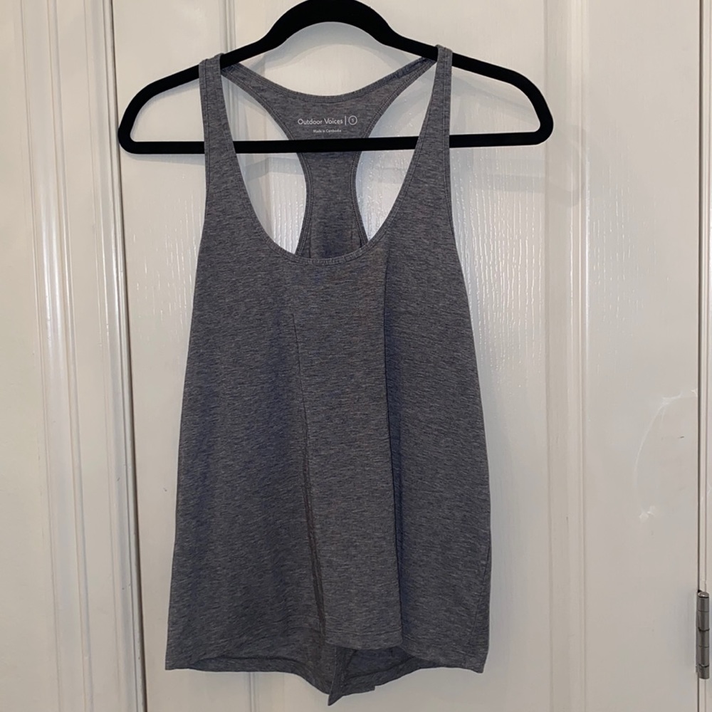 Open back outdoor voices tank top